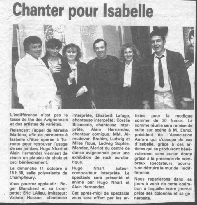 Il faut encore de l'argent. Aussi...